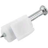 Grampo Fixa-Fio Coaxial 7 Prego 2,5x25 Branco 20 pçs Vonder