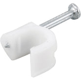 Grampo Fixa-Fio Coaxial 8 Prego 2,5x25 Branco 20 pçs Vonder