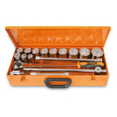 Jogo de Soquetes Estriados 3/4'' Metálicos com Acessórios Catraca e Cabos 928B/C12 Beta