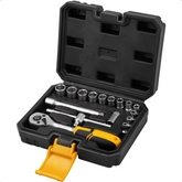 Jogo de Soquetes Sextavado Encaixe 1/4" 16 Peças Vonder