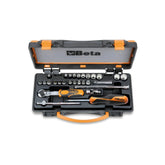 Jogo de Soquetes Estriados 28 Peças com Catraca e Acessórios 1/4'' 900MB/C28 Beta