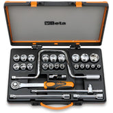 Jogo de Soquetes Estriados 1/2'' com Acessórios Catraca Chave Manivela 920B/C21 Beta