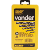 Jogo Broca Aço Rápido 1/16-1/2 Paralela Din 338 Uso G Vonder