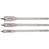 Jogo Broca Chata Aço Carbono 3/8 -1/2 -5/8 Madeira Vonder