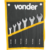 Jogo Chave Fixa 6-17mm Cromo Cromada 6 pçs Est Vonder