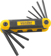 Jogo Chave Torx T9-t40 Canivete Plástico Cromo 8 Vonder