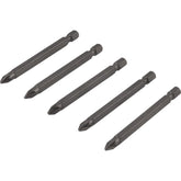 Jogo de Bits Ponteira Pozidrive c/ enc 1/4" Nº 2X75mm Vonder