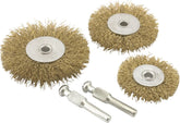 Jogo Escova Circular Ondulado Haste 1/4 Aço Carbono Latonad