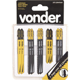 Jogo Lamina Serra Tico-Tico Encaixe T 10 Peças Vonder