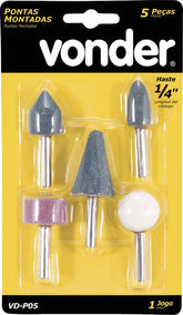 Jogo ponta montada com 5 peças vdp05 Vonder