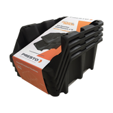 Kit 4 Gavetas Empilhaveis N5 Preto Presto