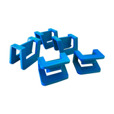 Kit 54 Clipe Organização Gaveta 5 Azul Presto