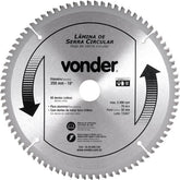 Lamina Serra Circ Vídea 250x80d 5300rpm Para Alu. Vonder