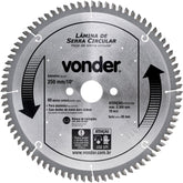 Lamina Serra Circular Vídea 250x30x3,2mm 72 Dentes 5300 Rpm