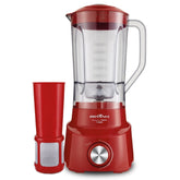 Liquidificador Diamante 800 1050W Britânia 2,6L Vermelho Com 4 Lâminas e Filtro Separador 220V