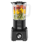 Liquidificador PLQ1350 Turbo Glass 1200W Philco Preto 2,65L Com 6 Lâminas 12 Velocidades 127V