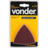 Lixa Madeira G120 para Multifunção com 5 peças Vonder