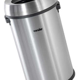 Lixeira Redonda 65 Litros Inox Sem Tampa Vonder