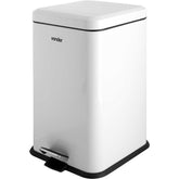 Lixeira Retangular 20 Litros Branca Tampa Pedal Vonder