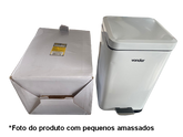 Outlet Lixeira Retangular Pequenos Amassados 12L Branca Vonder