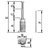 Macaco Garrafa 2 T Hidráulico MT2 Bovenau