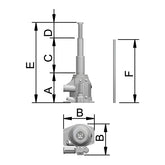 Macaco Garrafa 3,5 T Hidráulico EFF3,5 Bovenau