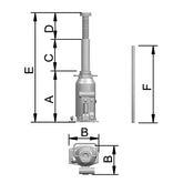 Macaco Garrafa 6 T Hidráulico CJ6 Bovenau