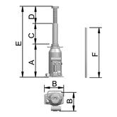 Macaco Garrafa 8 T Hidráulico MT8I Bovenau
