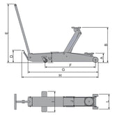 Macaco Jacaré 2 T Hidráulico Roda Ferro J21 Bovenau