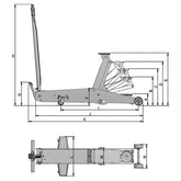 Macaco Jacaré 3T Hidráulico Trava Segurança J3200TS Bovenau