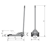 Macaco Jacaré 4 T Curto Rebaixado Roda Ferro J4000 Bovenau