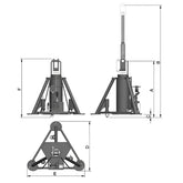 Macaco Para Tanque De Guerra Tripe Hidráulico Guarani TR12100 Bovenau