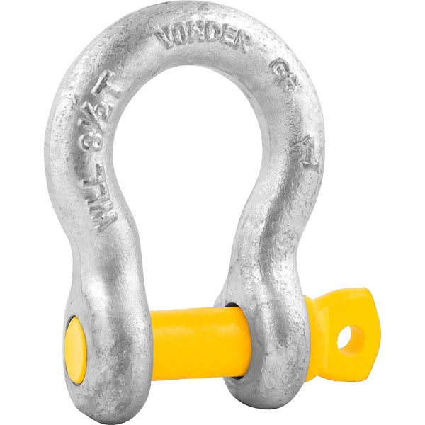 Manilha p/ cabo de aço 1/4" curva pesado galv Vonder Plus Manilha p/ cabo de aço 1/4" curva pesado galv Vonder Plus