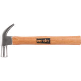 Martelo unha 23mm aço forjado polido cabo madeira Vonder