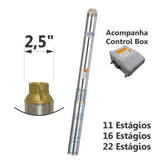 Motobomba Submersa tipo Caneta 1/2cv 60Hz Monofásico 127V ESUB-2,5/16 Eletroplas
