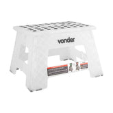 Banqueta plástica dobrável 355x285x220mm 150kg Vonder