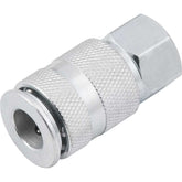 Engate rápido fêmea 1/4" aço carbono zincado esfera Vonder