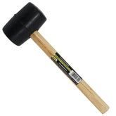 Martelo de Borracha 40 mm Preto Cabo Madeira Tradestar