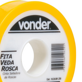 Fita veda rosca 18mmx50m ptfe teflon Vonder