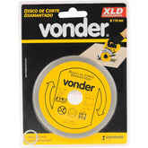 Disco diamantado 110mm contínuo furo 20mm xld Vonder
