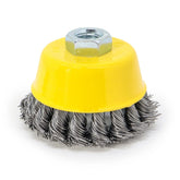 Escova Copo 3'' Aço Torcido Rosca M14 Tradestar