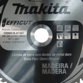 Disco Serra 60 Dentes 260 x 30 mm B-67387 Makita