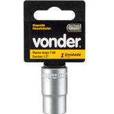 Soquete Hexalobular Encaixe 1/2'' Longo T60 Vonder