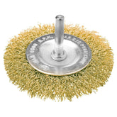 Escova Circular 50 x 8 mm Aço Latonado com Haste Tradestar