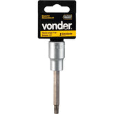 Soquete Hexalobular Encaixe 1/2'' Longo T40 Vonder