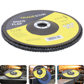 Disco Flap 180 mm G40 Fibra Reto Azul Aço e Inox Tradestar