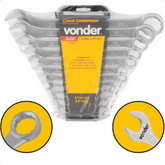 Jogo de Chaves Combinadas Vonder 12 Peças 6 mm a 32 mm em Aço Cromo Vanádio