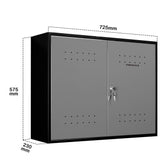 Armário Aéreo Para Ferramentas Ábile Dark Presto Aço 72,5cm Suspenso Chave Oficina Preto Cinza