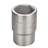Soquete Sextavado 30mm 3/4'' Aço Cromo Vanádio Cromado DIN 3124 Alta Resistência Tramontina PRO