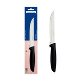 Faca Para Cozinha Tramontina Plenus Aço Inox 6 Polegadas 15cm Cabo Polipropileno Preto Resistente